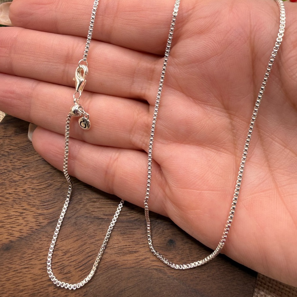 Pandora long Elegant Silver Chain Necklace 90cm aprox 925